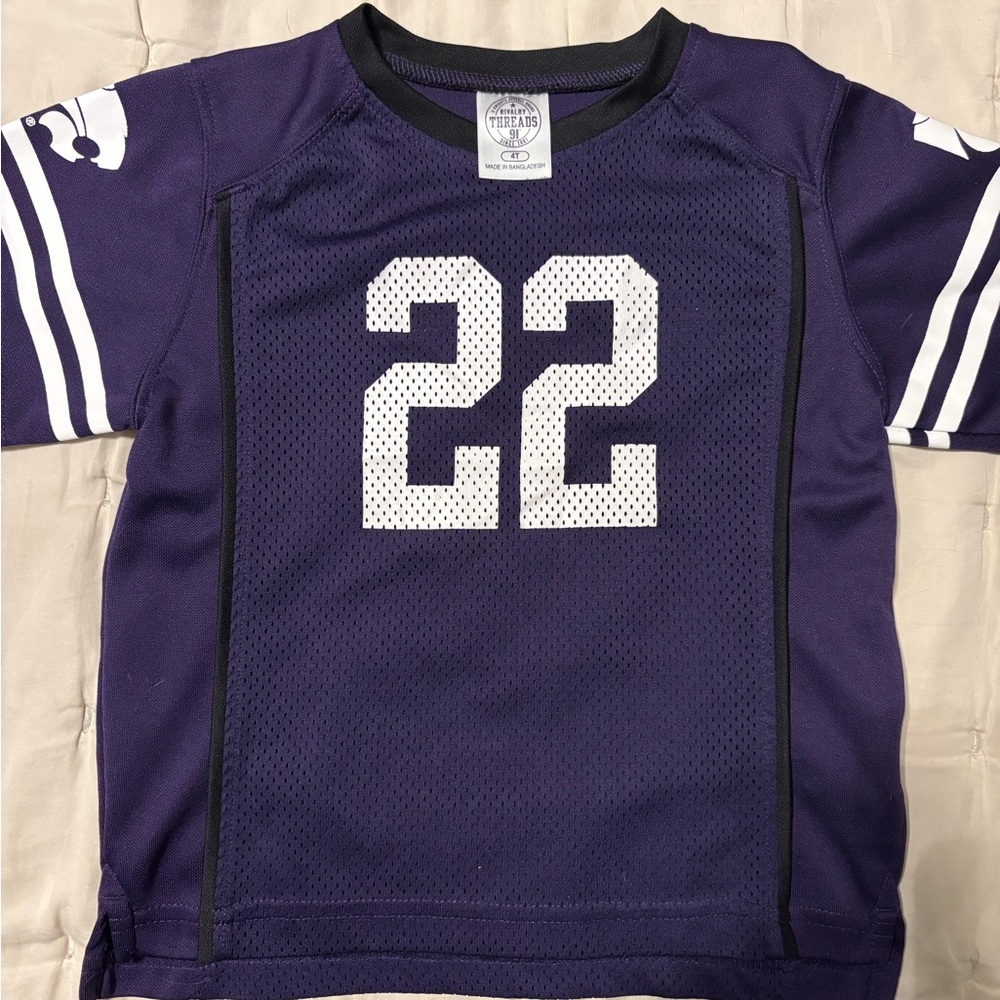 Kids 4T Kansas State Wildcat Purple Sports Jersey